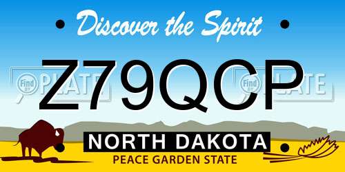 Z79QCP North Dakota License Plate