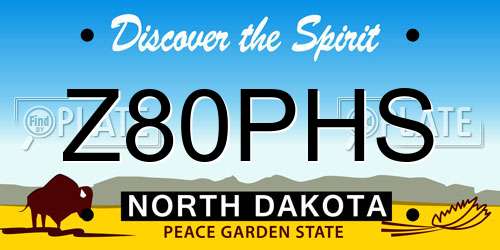 Z80PHS North Dakota License Plate