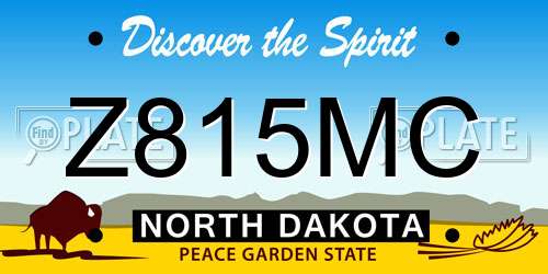 Z815MC North Dakota License Plate