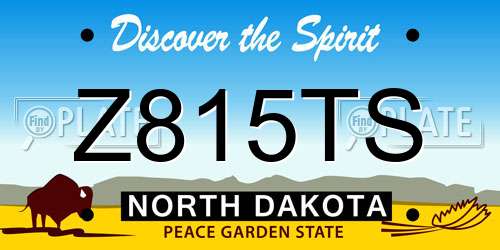 Z815TS North Dakota License Plate