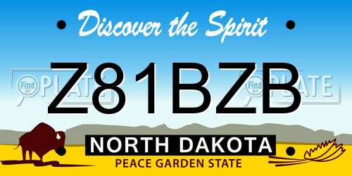 Z81BZB North Dakota License Plate