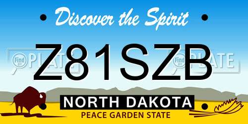 Z81SZB North Dakota License Plate