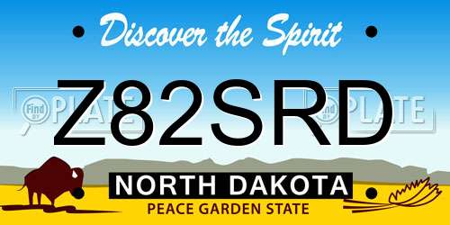 Z82SRD North Dakota License Plate