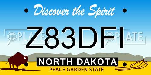 Z83DFI North Dakota License Plate