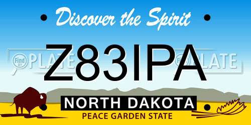 Z83IPA North Dakota License Plate