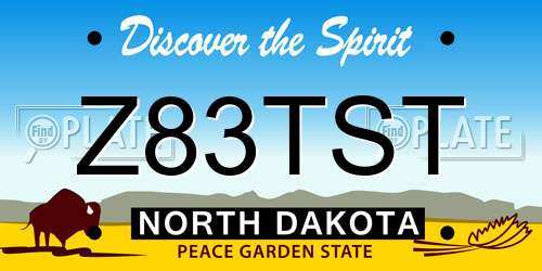 Z83TST North Dakota License Plate