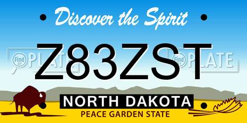 Z83ZST North Dakota License Plate