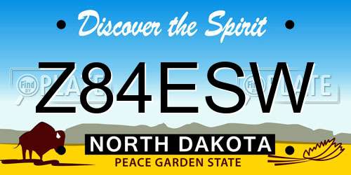 Z84ESW North Dakota License Plate