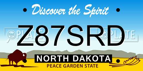 Z87SRD North Dakota License Plate