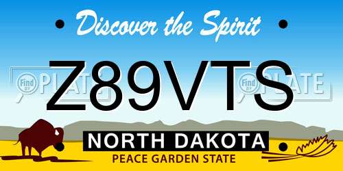 Z89VTS North Dakota License Plate