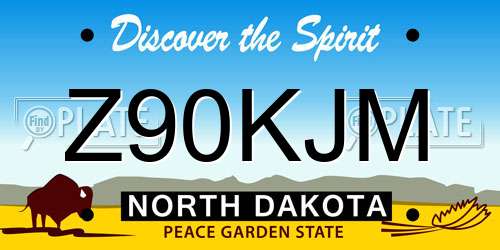 Z90KJM North Dakota License Plate