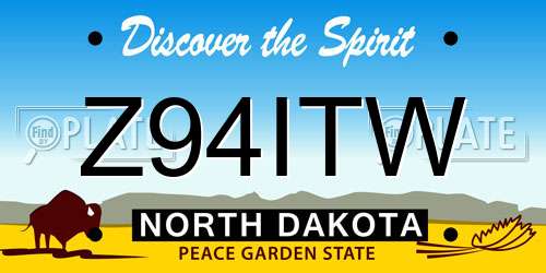 Z94ITW North Dakota License Plate