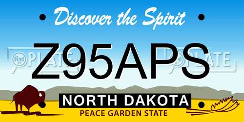 Z95APS North Dakota License Plate