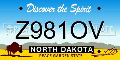 Z981OV North Dakota License Plate