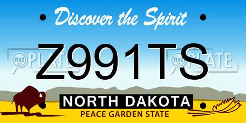 Z991TS North Dakota License Plate