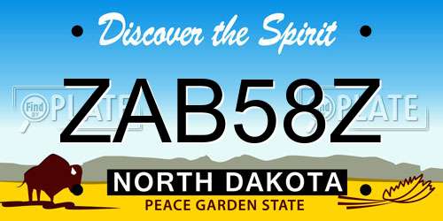 ZAB58Z North Dakota License Plate