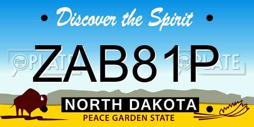 ZAB81P North Dakota License Plate