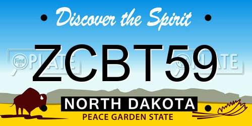 ZCBT59 North Dakota License Plate