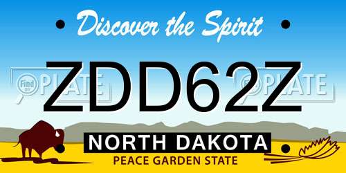 ZDD62Z North Dakota License Plate