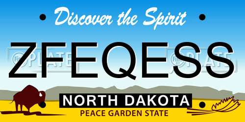 ZFEQESS North Dakota License Plate