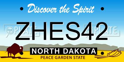ZHES42 North Dakota License Plate