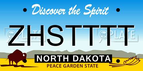 ZHSTTTT North Dakota License Plate