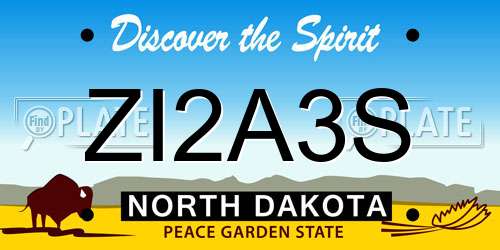ZI2A3S North Dakota License Plate