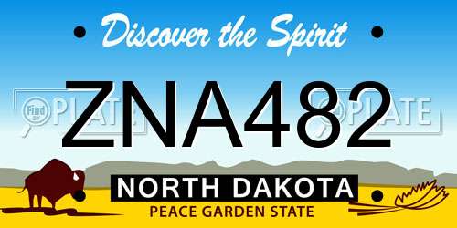 ZNA482 North Dakota License Plate