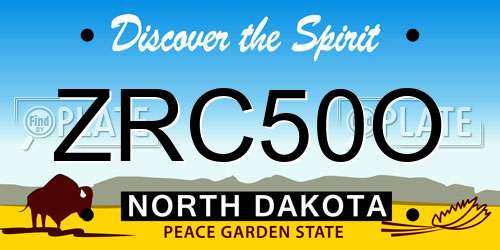 ZRC50O North Dakota License Plate