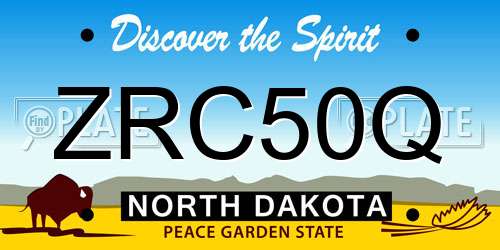 ZRC50Q North Dakota License Plate