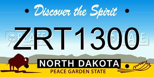 ZRT1300 North Dakota License Plate