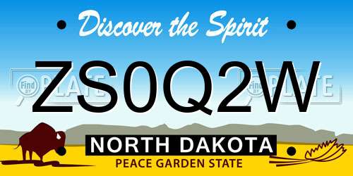 ZS0Q2W North Dakota License Plate