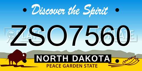 ZSO7560 North Dakota License Plate