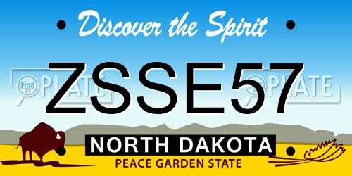 ZSSE57 North Dakota License Plate