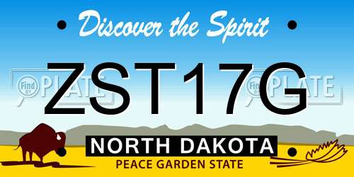 ZST17G North Dakota License Plate