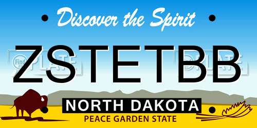 ZSTETBB North Dakota License Plate