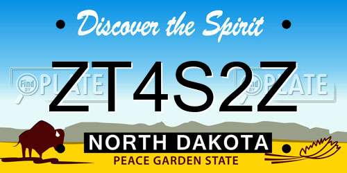 ZT4S2Z North Dakota License Plate