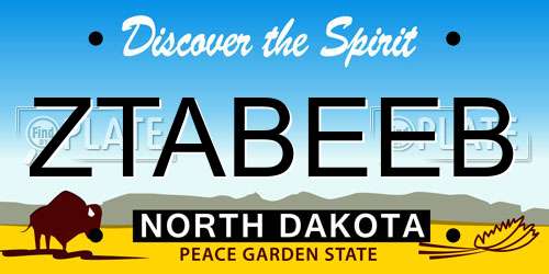ZTABEEB North Dakota License Plate