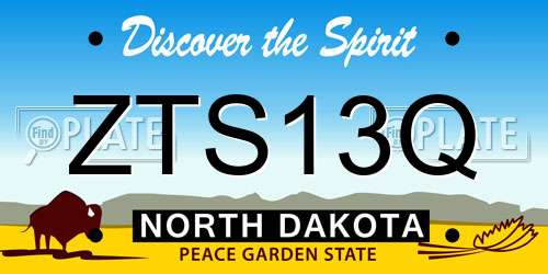ZTS13Q North Dakota License Plate