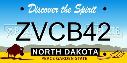 ZVCB42 North Dakota License Plate