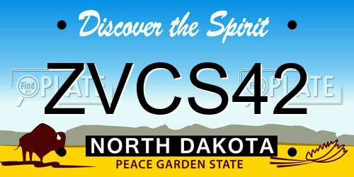 ZVCS42 North Dakota License Plate