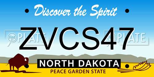 ZVCS47 North Dakota License Plate
