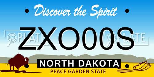 ZXO00S North Dakota License Plate