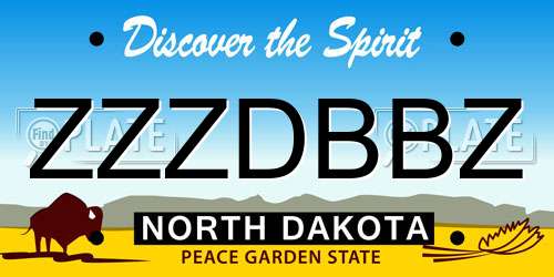 ZZZDBBZ North Dakota License Plate