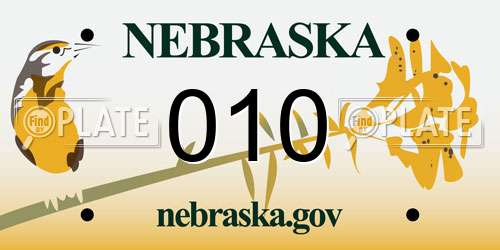 010 Nebraska License Plate