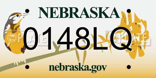 0148LQ Nebraska License Plate