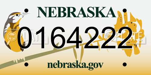 0164222 Nebraska License Plate