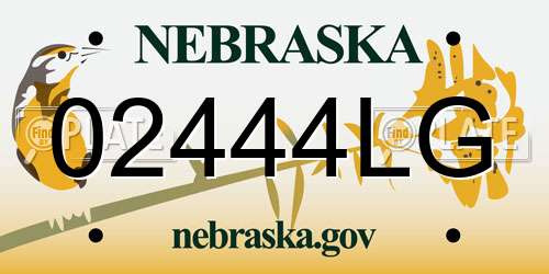02444LG Nebraska License Plate