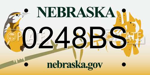 0248BS Nebraska License Plate