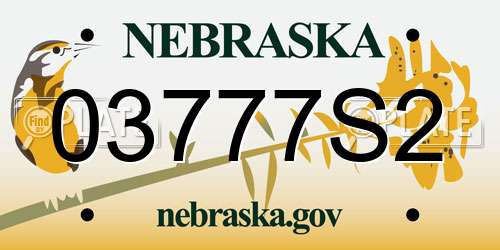 03777S2 Nebraska License Plate